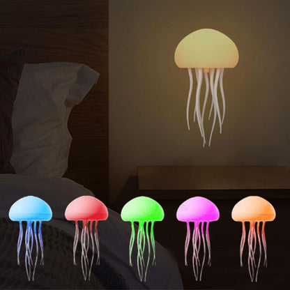 Vibbang LED Smart Jellyfish Night Light, Jellyfish Mood Light, Voice Control Charging Jellyfish Shape Night Light, for Decoration