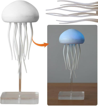 Vibbang LED Smart Jellyfish Night Light, Jellyfish Mood Light, Voice Control Charging Jellyfish Shape Night Light, for Decoration