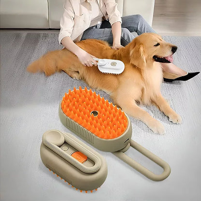 Steam Brush for Cats and Dogs, 3 in 1 Steamy pet brush