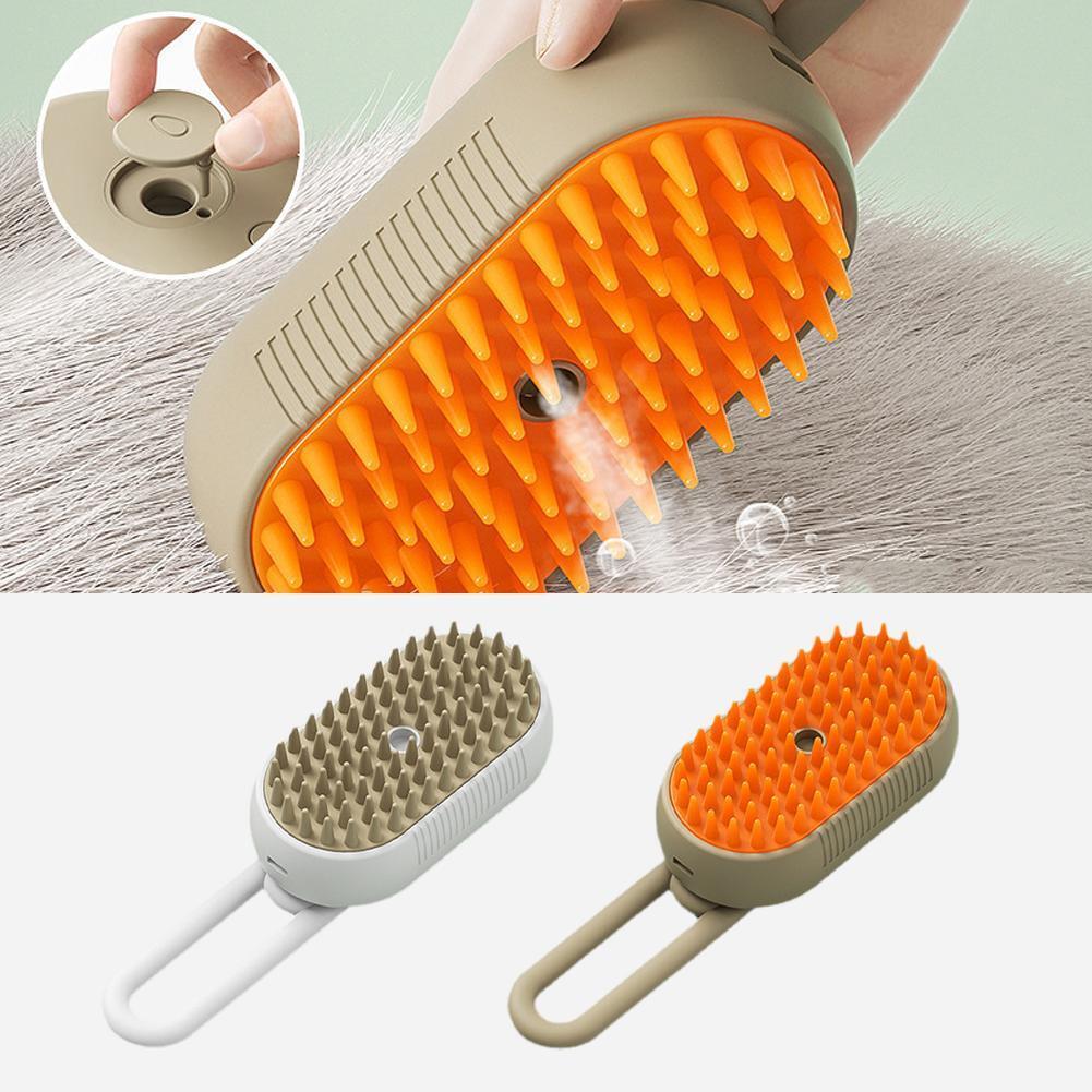 Steam Brush for Cats and Dogs, 3 in 1 Steamy pet brush